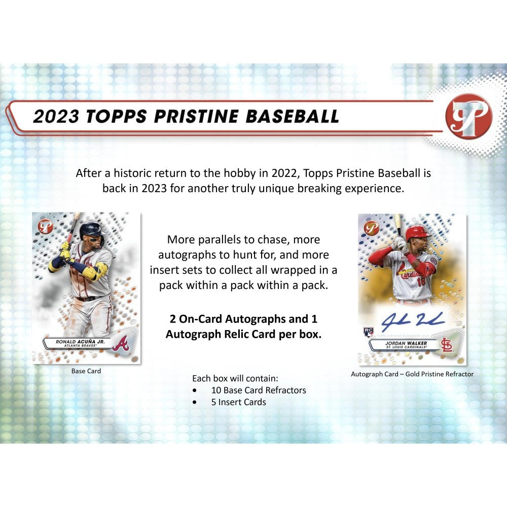 その他 2023 Topps Pristine Baseball - Hobby Box 401 Games Canada - 2023 Topps Pristine Baseball Hobby Box