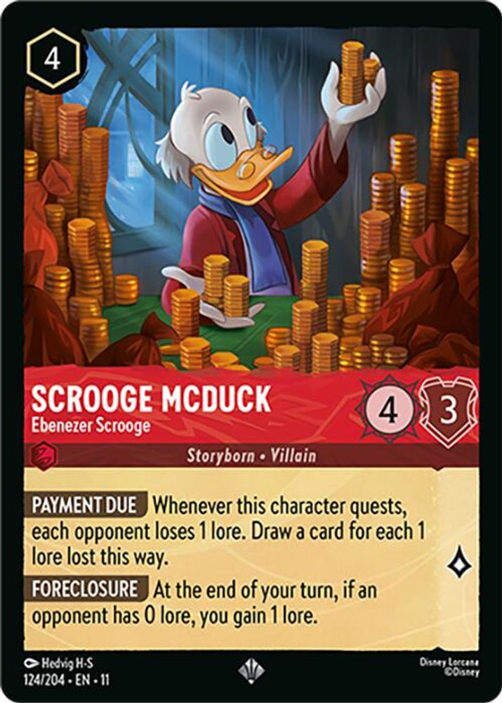401 Games Canada - Scrooge McDuck (Ebenezer Scrooge) - 124/204 - Super Rare
