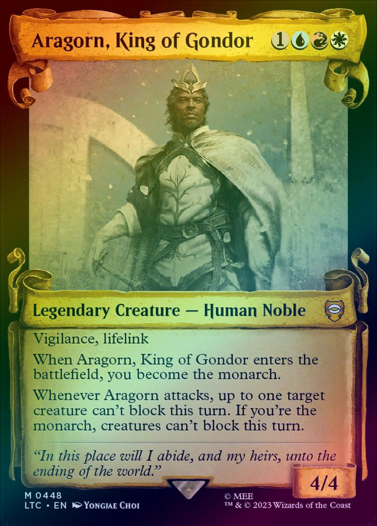 401 Games Canada - Aragorn, King of Gondor - Scroll Showcase (Foil) (LTC) 401 Games Canada - Aragorn, King of Gondor - Scroll Showcase (Foil) (LTC)
