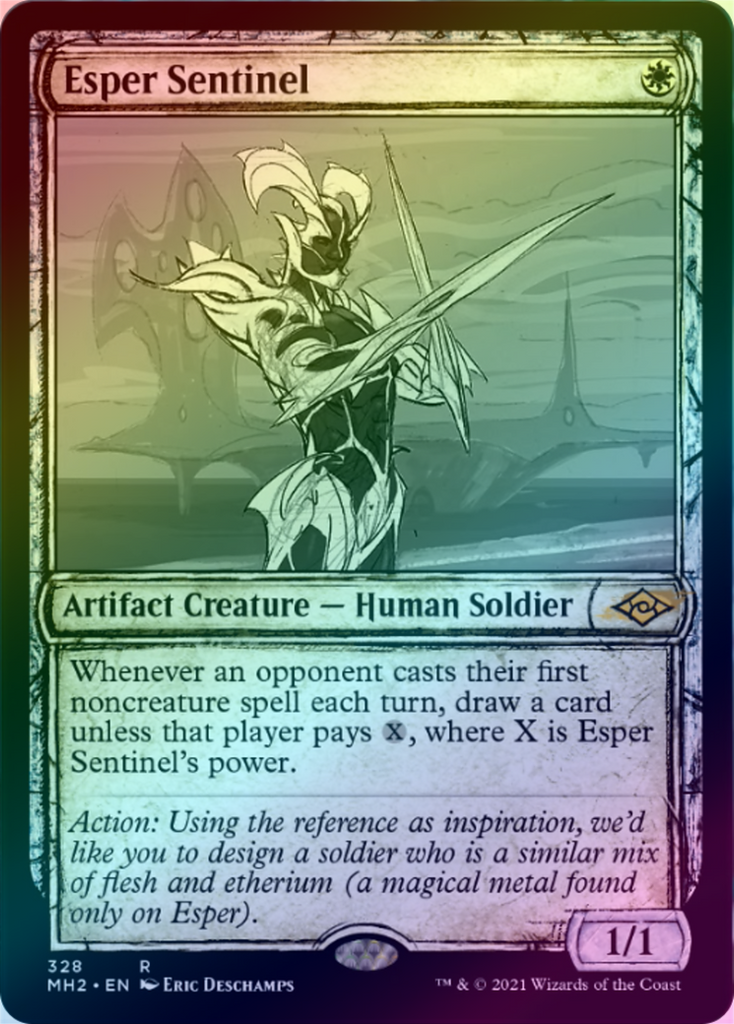 Foil Magic Cards Esper Sentinel 01 Foil Proxy Card - Custom Art