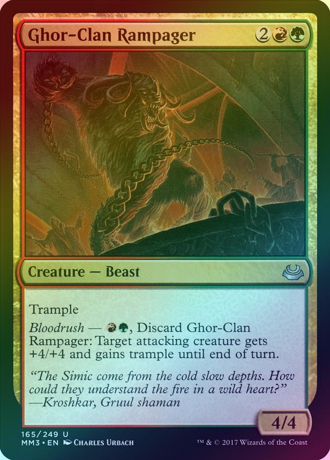 Magic The Gathering Foil Magic The Gathering Ghor-Clan Rampager Foil -  Gatecrash Expansion Single Card Magic The Gathering Card