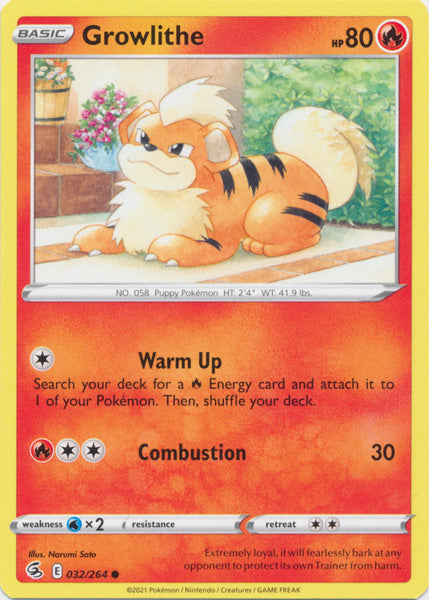 pokemon card prices canada 401 Games - Growlithe - 032/264 Edition:Normal Pokemon Trading Card Game Action Flipz