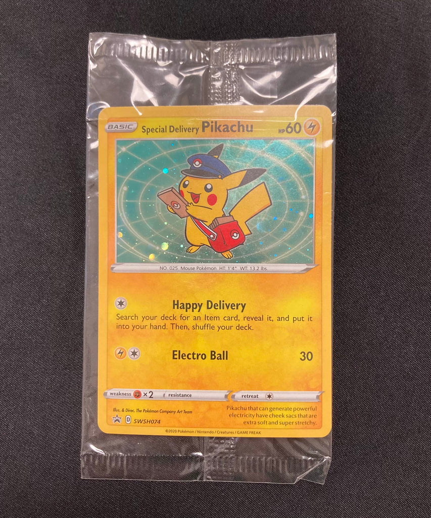 pokemon special delivery pikachu card Special Delivery Pikachu - SWSH074