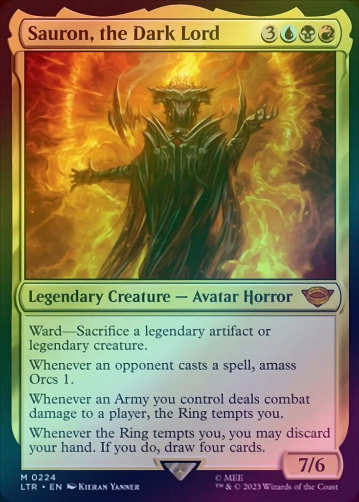 sauron cards mtg Sauron, Lord of the Rings [4] [The Lord of the Rings: Tales of  Middle-earth: Commander] [Foil] – Face to Face Games