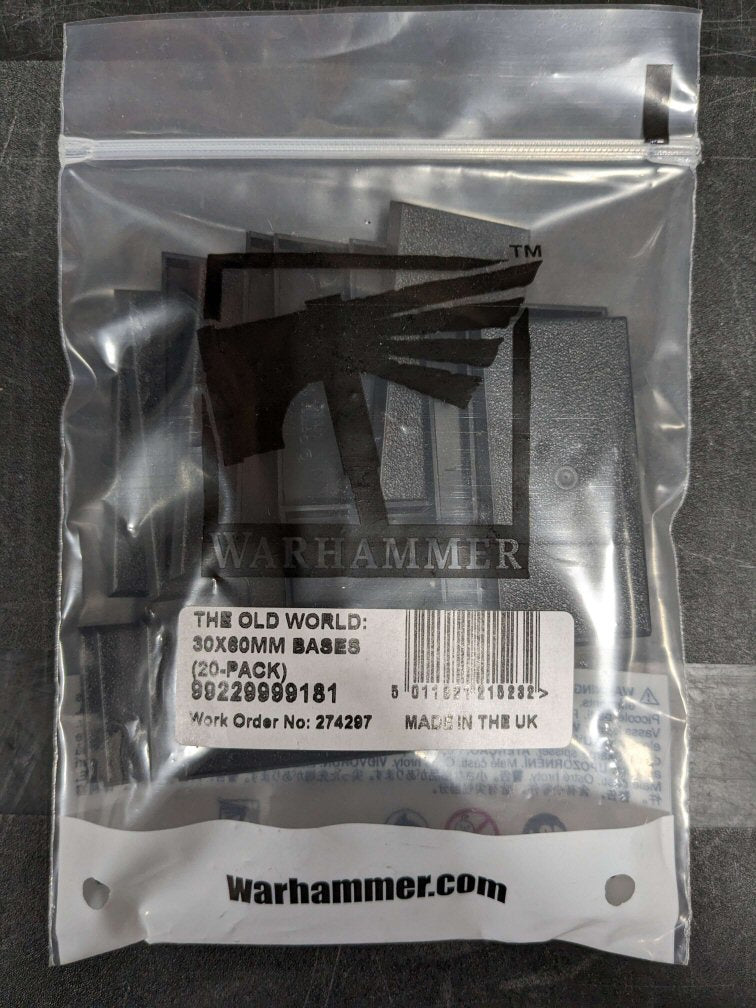 thumbnail image 2 of Games Workshop Warhammer 50x100mm Rectangle Bases - The Old World - Pack Of 3 2 of 6