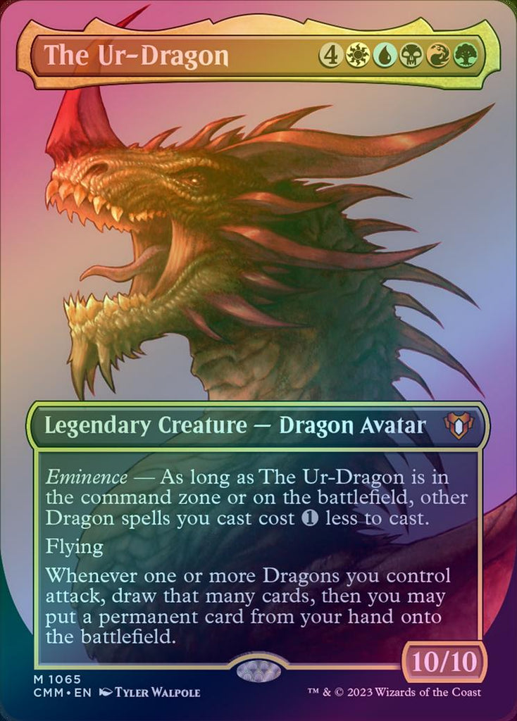 マジック：ザ・ギャザリング The Ur-Dragon 401 Games Canada - The Ur-Dragon - Borderless (Textured Foil) (CMM)