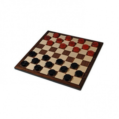 401 Games Canada Wood Expressions Checkers 12" Nostalgic