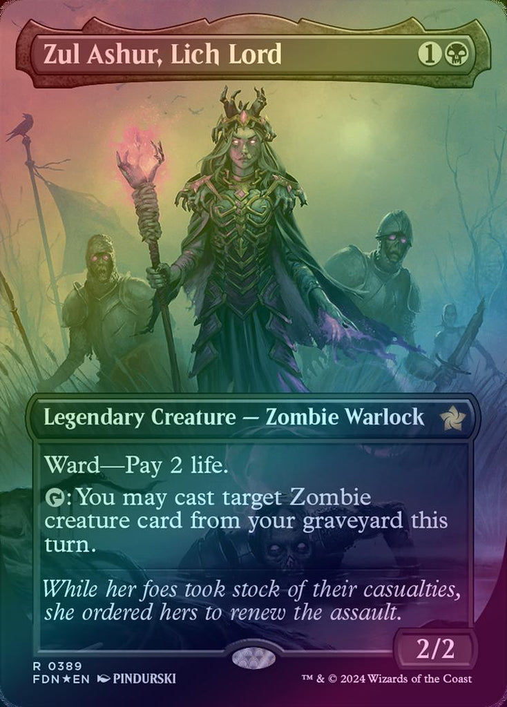 401 Games Canada - Zul Ashur, Lich Lord - Borderless (Mana Foil) (FDN)