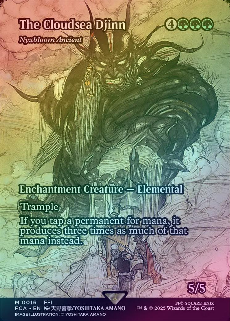The Cloudsea Djinn // Nyxbloom Ancient - Borderless (Foil) (FCA)