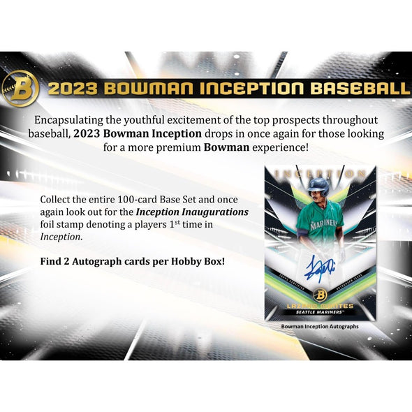 2023 Bowman Inception Baseball Hobby Box