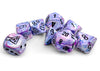 Chessex - 7 Piece - Lab Dice - Festive - Hydrangea/Black (+Bonus Die)