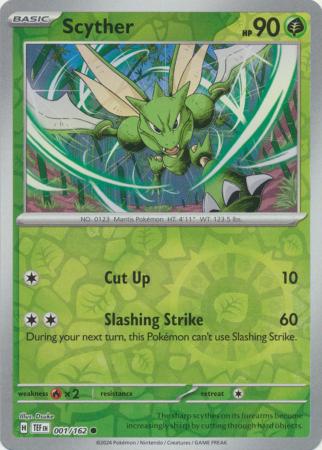 Scyther - 001/162 - Common - Reverse Holo