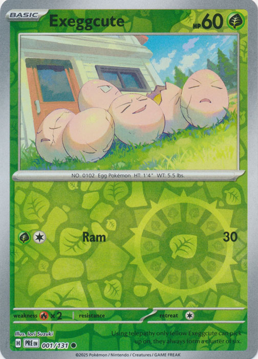 Exeggcute - 001/131 - Common - Reverse Holo