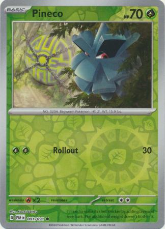 Pineco - 001/091 - Common - Reverse Holo