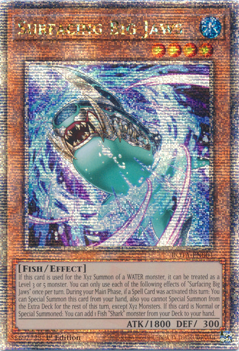 Surfacing Big Jaws - ROTA-EN001 - Quarter Century Secret Rare - 1st Edition