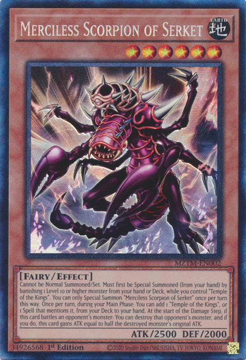 Merciless Scorpion of Serket (Collector's Rare) - MZTM-EN002 - Collector's Rare - 1st Edition