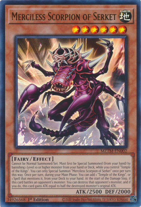 Merciless Scorpion of Serket - MZTM-EN002 - Ultra Rare - 1st Edition