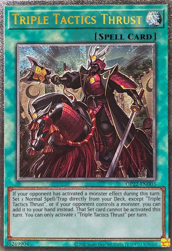 Triple Tactics Thrust (UTR) - OP22-EN003 - Ultimate Rare - Unlimited