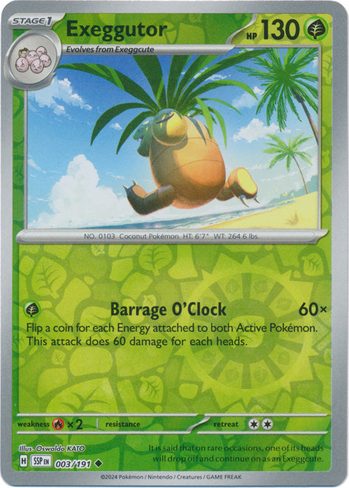 Exeggutor - 003/191 - Uncommon - Reverse Holo