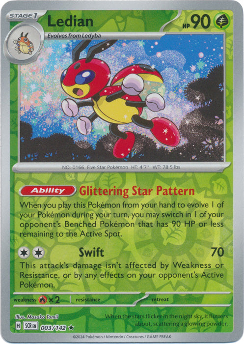 Ledian - 003/142 - Rare - Reverse Holo