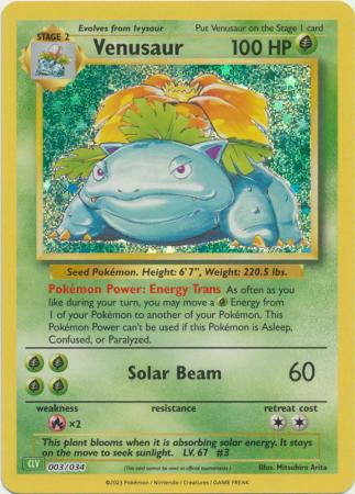 Venusaur - 003/034 - Holo Promo