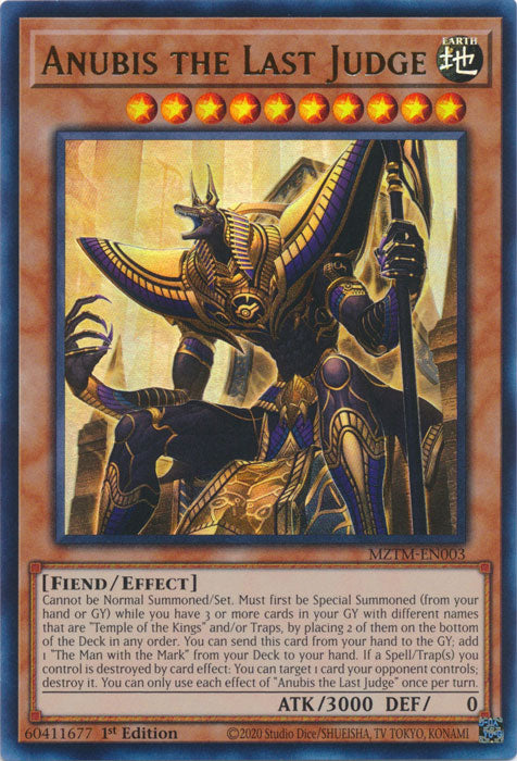 Anubis the Last Judge - MZTM-EN003 - Ultra Rare - 1st Edition