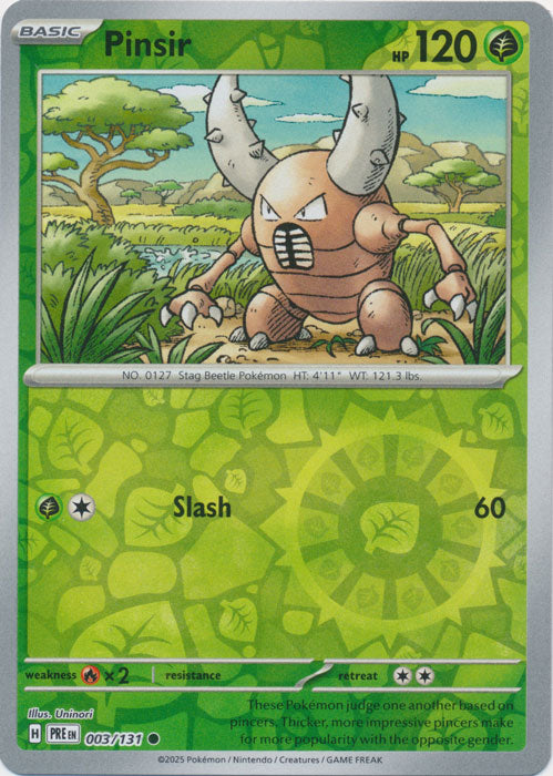 Pinsir - 003/131 - Common - Reverse Holo