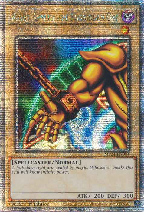 Right Arm of the Forbidden One - MP24-EN004 - Quarter Century Secret Rare - 1st Edition