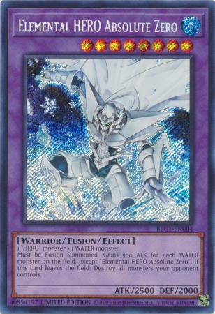 Elemental HERO Absolute Zero - BLC1-EN004 - Secret Rare - Limited Edition