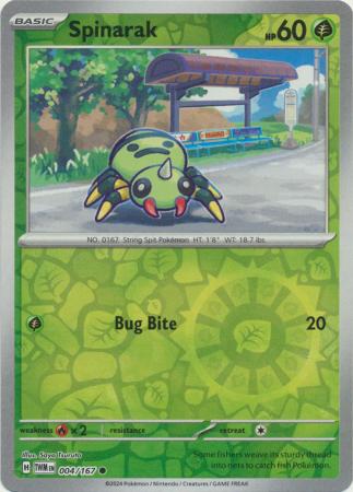 Spinarak - 004/167 - Common - Reverse Holo
