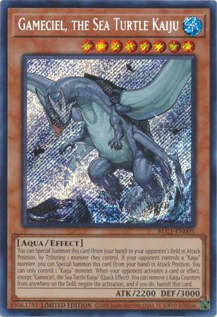 Gameciel, the Sea Turtle Kaiju - BLC1-EN005 - Secret Rare - Limited Edition