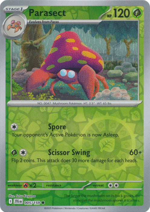 Parasect - 005/159 - Common - Reverse Holo