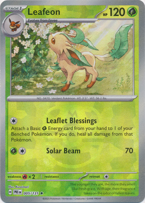 Leafeon (Master Ball Pattern) - 005/131 - Rare