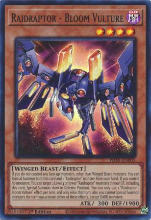 Raidraptor - Bloom Vulture - PHNI-EN005 - Super Rare - 1st Edition