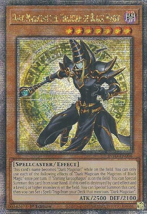 Dark Magician the Magician of Black Magic - INFO-EN006 - Quarter Century Secret Rare - 1st Edition