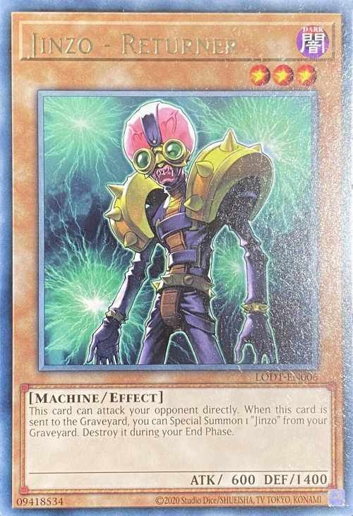 Jinzo - Returner (2020 Date Reprint) - LODT-EN006 - Rare