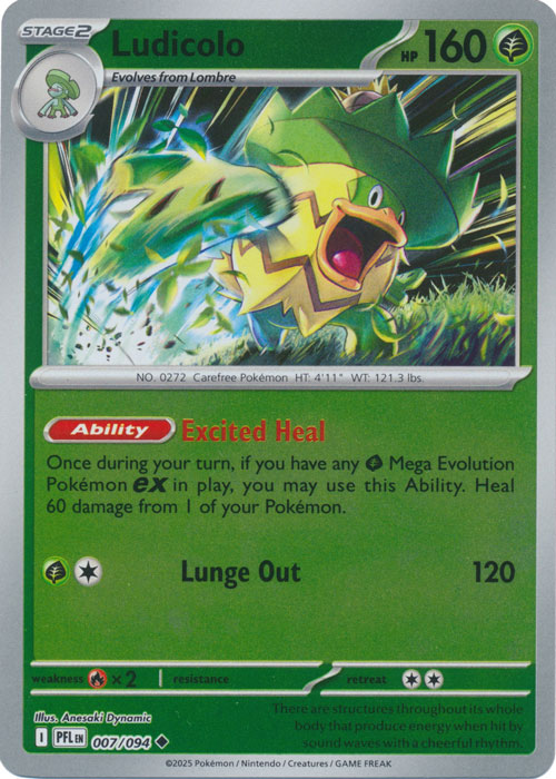 Ludicolo - 007/094 - Uncommon - Reverse Holo