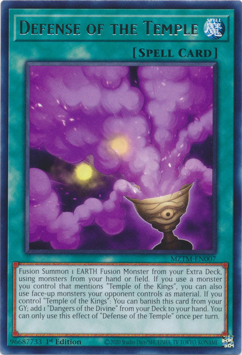Defense of the Temple - MZTM-EN007 - Rare - 1st Edition