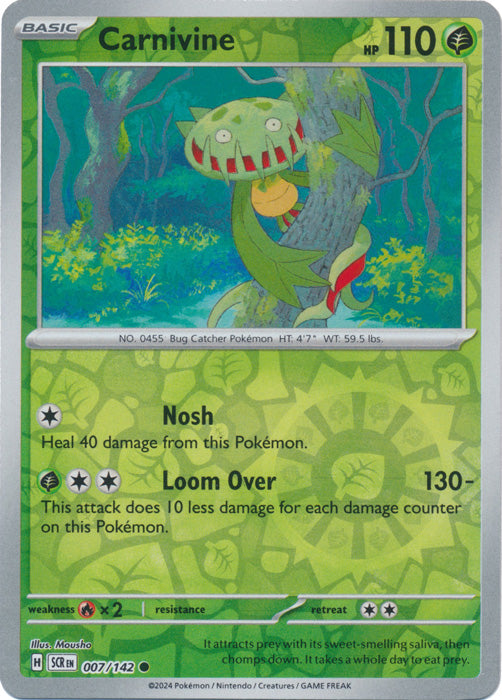 Carnivine - 007/142 - Common - Reverse Holo