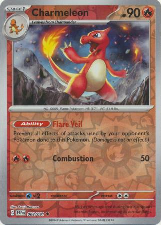 Charmeleon - 008/091 - Uncommon - Reverse Holo