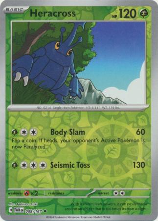 Heracross - 008/167 - Uncommon - Reverse Holo