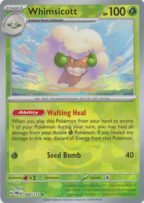 Whimsicott (Poke Ball Pattern) - 008/131 - Rare