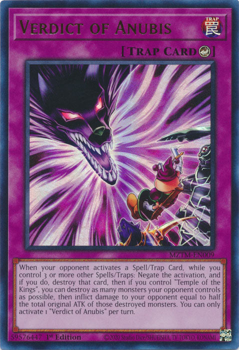 Verdict of Anubis - MZTM-EN009 - Ultra Rare - 1st Edition
