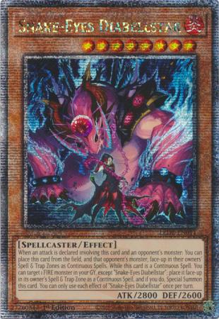 Snake-Eyes Diabellstar - LEDE-EN011 - Quarter Century Secret Rare - 1st Edition