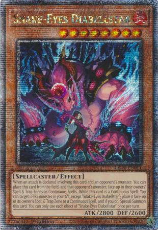 Snake-Eyes Diabellstar - LEDE-EN011 - Quarter Century Secret Rare - 1st Edition