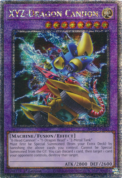 XYZ-Dragon Cannon (Alternate Art) - MP24-EN011 - Quarter Century Secret Rare - 1st Edition