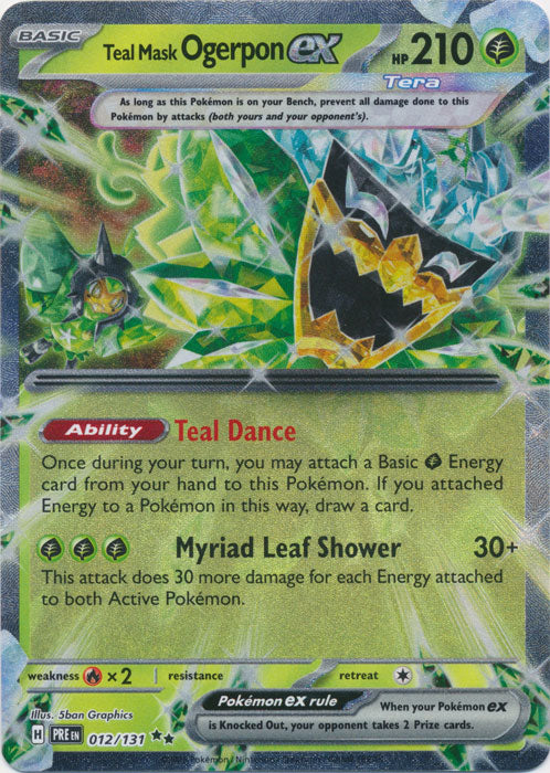 Teal Mask Ogerpon ex - 012/131 - Double Rare