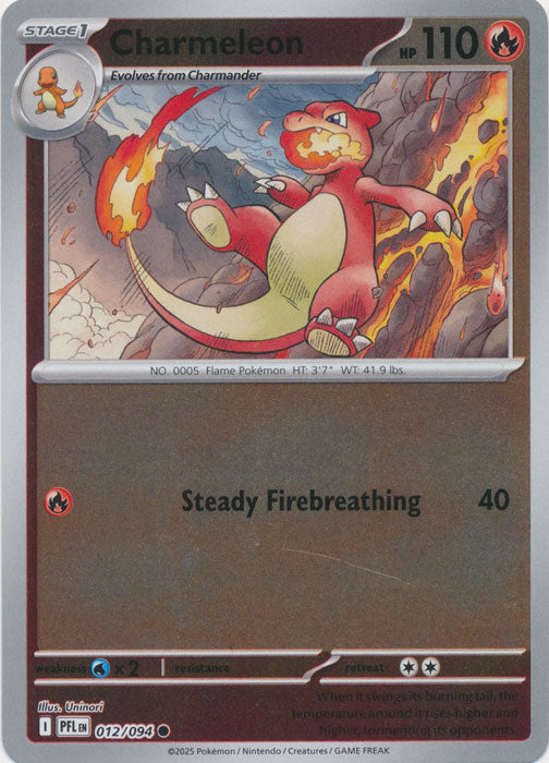 Charmeleon - 012/094 - Common - Reverse Holo
