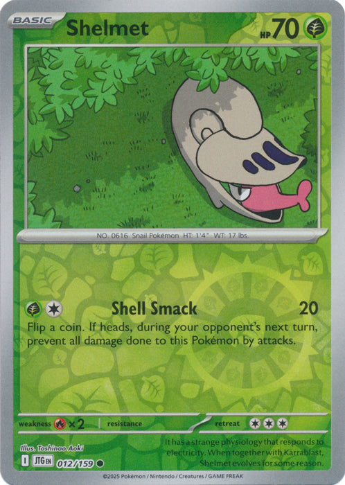 Shelmet - 012/159 - Common - Reverse Holo