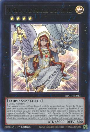 Minerva, the Exalted Lightsworn - BLC1-EN013 - Ultra Rare - 1st Edition